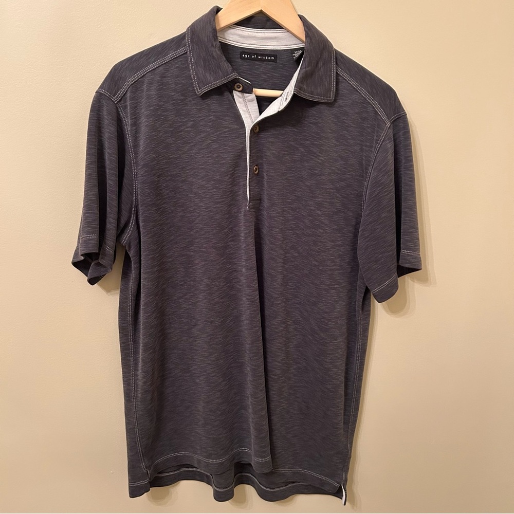 Age of Wisdom‎ Men's Charcoal Polo Shirt by Peter Millar